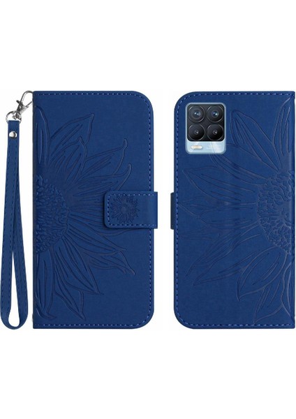 Realme 8 4g Için Kılıf/8 Pro Flip Cüzdan Telefon Kılıfı Kısa Kayış Lüks Pu (Yurt Dışından)