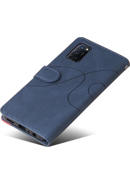 Oppo A92/A72/A52 Kart Yuvası Standı Iki Renkli Dikiş Pu (Yurt Dışından) fırsatları