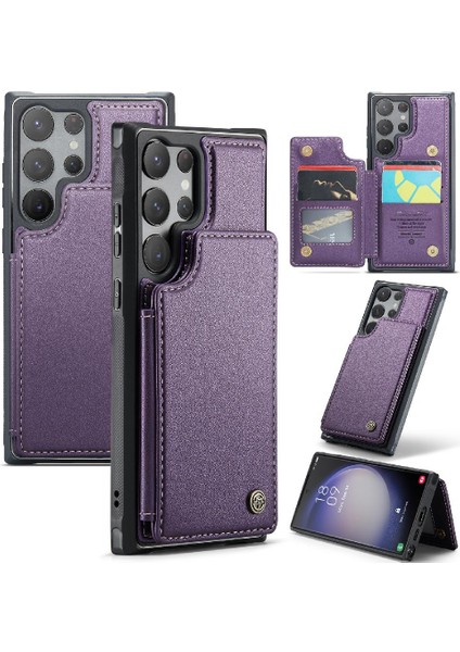 Samsung Galaxy S23 Ultra Pu Deri Kart Tutucu Için Caseme Cüzdan Kılıf (Yurt Dışından)