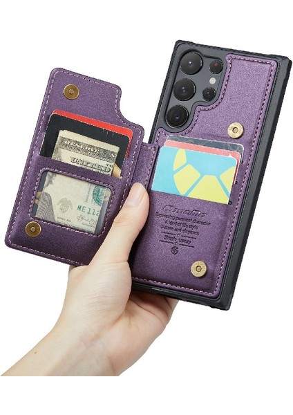 Samsung Galaxy S23 Ultra Pu Deri Kart Tutucu Için Caseme Cüzdan Kılıf (Yurt Dışından) modelleri