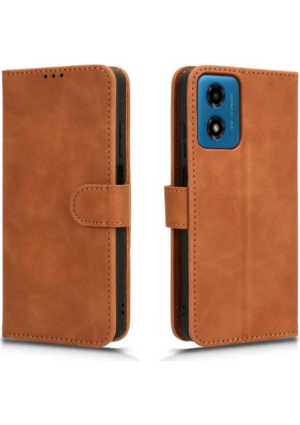 Motorola Moto G24 Deri Kart Tutucu Kartı ile Folio Flip Case (Yurt Dışından)