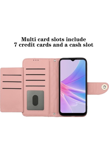 Oppo Için Kılıf A78 5G/A58 5g Cüzdan Kapak Bilek Şerit Darbeye Şık (Yurt Dışından) modelleri