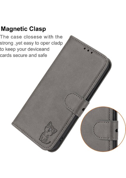 Cüzdan Kılıf Için Xiaomi Redmi Not 11R Manyetik Kapatma Kickstand Kart Tüm (Yurt Dışından)