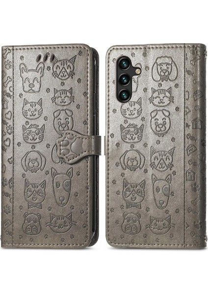 Samsung Galaxy A24 4g Için Kılıf Kısa Kayış Deri Kılıf Karikatür Hayvanlar (Yurt Dışından)