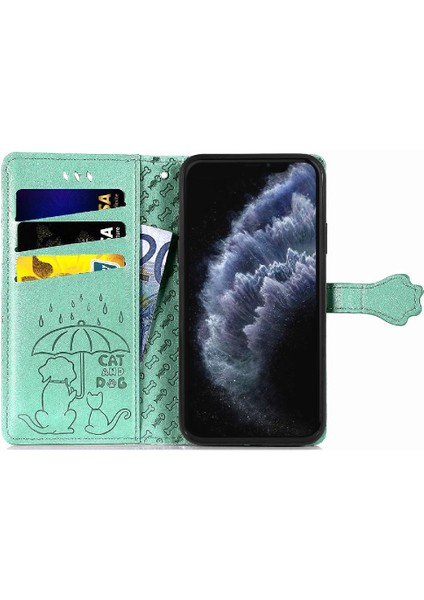 IPhone 11 Için Kılıf Pro Deri Kılıf Kısa Kayış Kapak Kapak Karikatür Hayvanlar (Yurt Dışından)