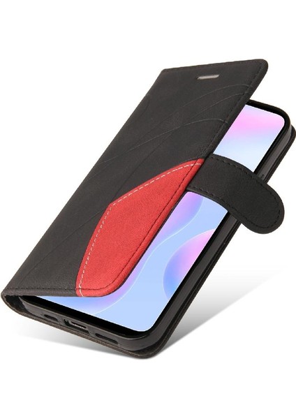 Xiaomi Redmi 9A Için Kılıf Pu Deri Kart Yuvası Standı ile Folio Kılıf Çevirin (Yurt Dışından)