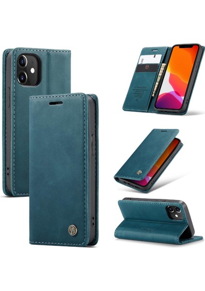 Iphone 13 Mini Kılıf Için Flip Case Kart Yuvası Kickstand Vintage Pu Deri (Yurt Dışından)
