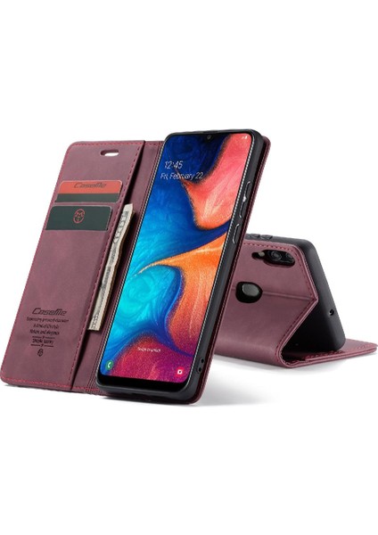 Samsung Galaxy A20 Için Flip CASE/A30/M10S Flip Folio Kitap Vintage Pu Kılıf (Yurt Dışından)