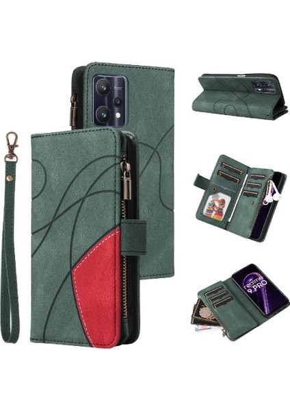 Realme 9 Pro 5g Dokuz Kart Yuvaları Için Kılıf Fermuar Cüzdan Tarzı Kickstand (Yurt Dışından)