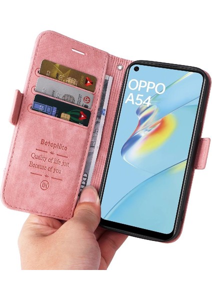 Oppo Için Kılıf A16/A16S/A54S Kart Yuvaları Tpu Deri Manyetik Cüzdan Flip (Yurt Dışından)