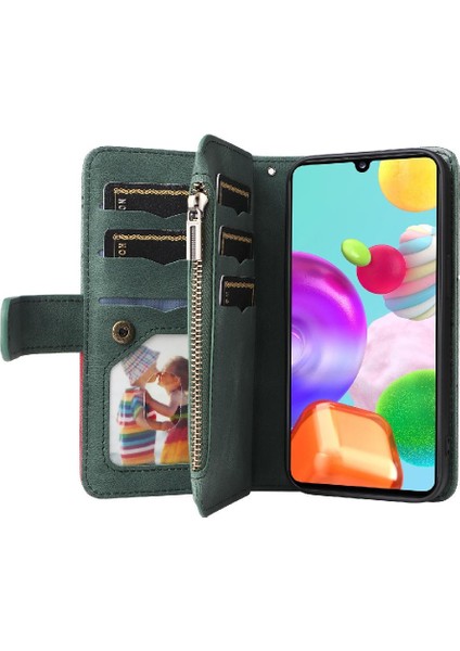 Samsung Galaxy A41 Dokuz Kart Yuvaları Için Kart ile Iki Renkli Dikiş (Yurt Dışından) indirimleri