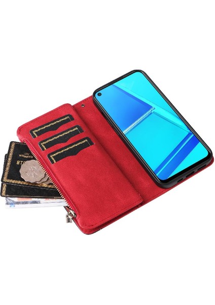 Oppo A92/A72/A52 Iki Renkli Dikiş Fermuar Cüzdan Tarzı Dokuz (Yurt Dışından) fırsatları