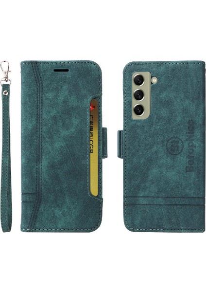 Samsung Galaxy S21 Fe 5g Için Kılıf Cüzdan Kapak Çevirin Kart Yuvaları Tpu Deri (Yurt Dışından)