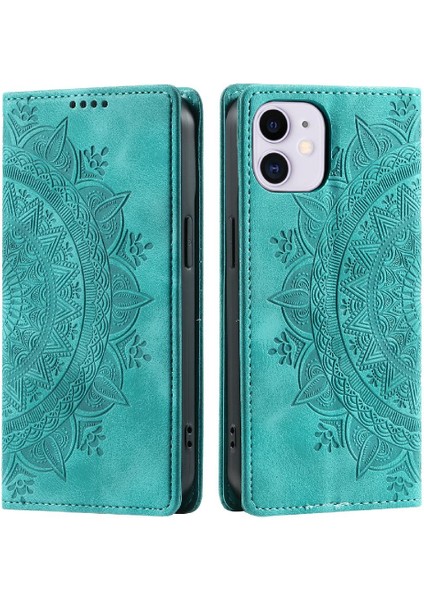 IPhone 12 Için Kılıf Mini Tam Koruma Pu Deri Kart Ekleme Flip (Yurt Dışından)