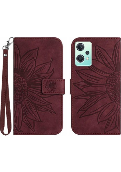 Realme 9 Pro 5g Flip Cüzdan Telefon Kılıfı Için Kılıf Kısa Kayış Lüks Pu ile (Yurt Dışından)