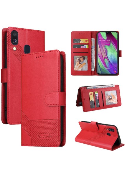 Samsung Galaxy A40 Kickstand Üç Kart Yuvaları Darbeye 4 Için Flip Case (Yurt Dışından)