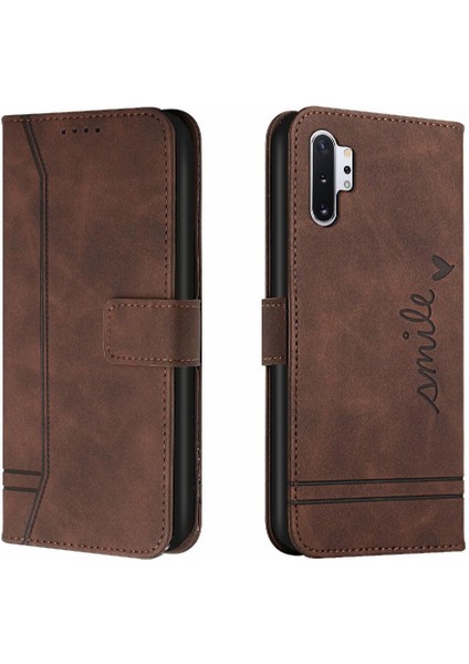 Telefon Kılıfı Için Samsung Galaxy Not 10 Artı Kart Yuvaları Kapak El Kayışı Pu (Yurt Dışından)