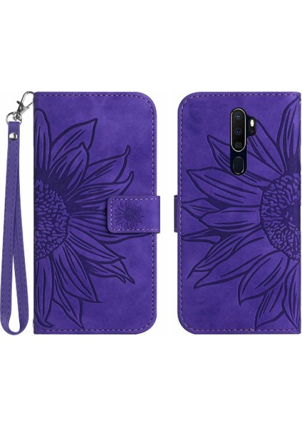 Kılıf Için Oppo A9 2020/A5 2020 Kart Yuvaları Tutucu ile Flip Cüzdan Telefon Pu (Yurt Dışından)