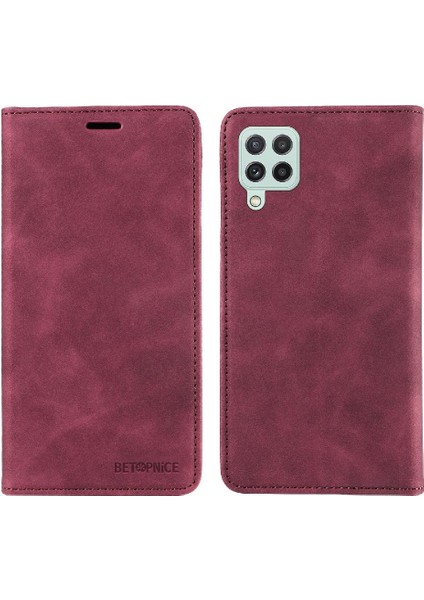 Samsung Galaxy A22 4g Koruyucu Pu Deri Manyetik Folio Cüzdan (Yurt Dışından)