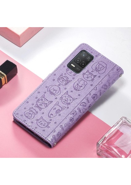 Realme 8 5g Karikatür Hayvanlar Için Kılıf Darbeye Kapak Kapak Kısa Kayış (Yurt Dışından) indirimleri