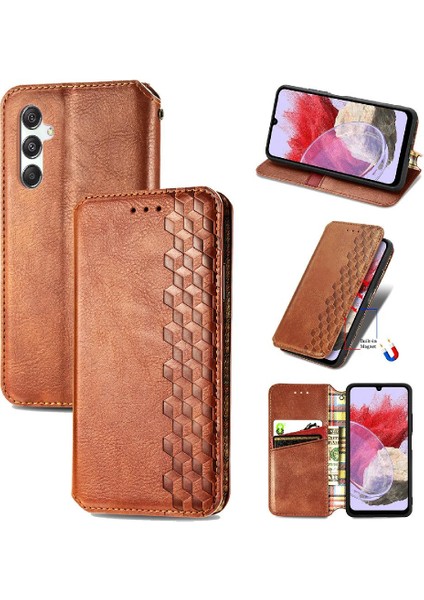 Samsung Galaxy M34 5g Moda Tasarım Cüzdan Fonksiyonu Için Kılıf Kapak Çevirin (Yurt Dışından)