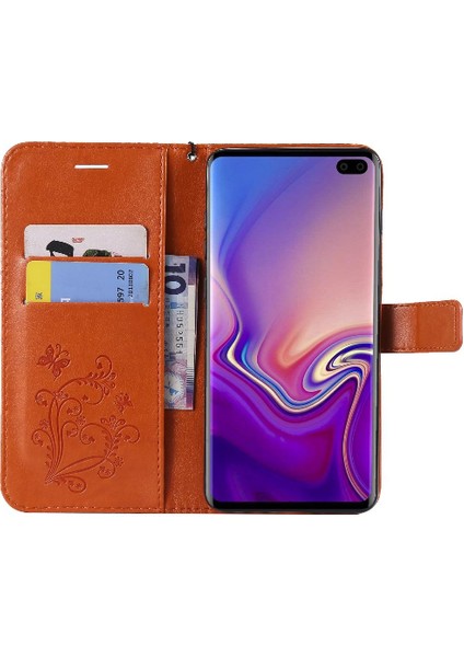 Samsung Galaxy S10 Artı Kart ile Pu Deri Darbeye Kapak (Yurt Dışından)