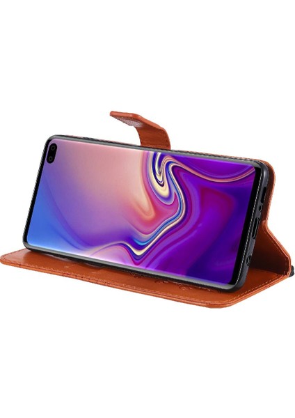 Samsung Galaxy S10 Artı Kart ile Pu Deri Darbeye Kapak (Yurt Dışından)