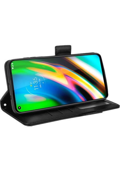 Motorola Moto G9 Artı Manyetik Yan Toka Kart Yuvaları Tutucu Pu (Yurt Dışından) modelleri