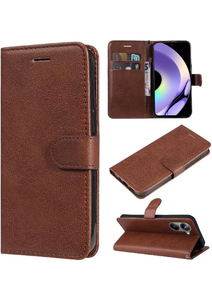 Realme 10 Pro 5g Için Flip Case Yüksek Kaliteli Deri Iş Cüzdan Telefon (Yurt Dışından)