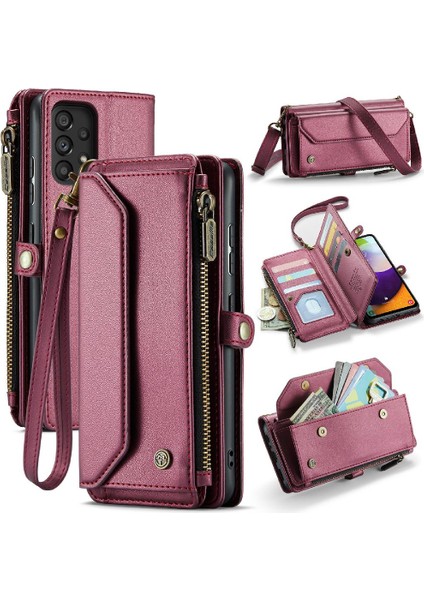 Samsung Galaxy Için Crossbody Durumda A52S 5g Kart Tutucu Cüzdan Kılıf Için Rfid (Yurt Dışından)