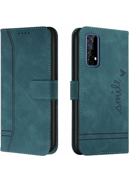 Realme 7 4g Manyetik Kapatma Flip Için Telefon Kılıfı Folio Cüzdan Kart Yuvaları (Yurt Dışından)
