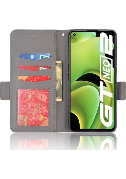 Realme Gt2 Pu Deri Yan Toka Kart Yuvaları Tutucu Cüzdan Için Kılıf (Yurt Dışından) fiyatları