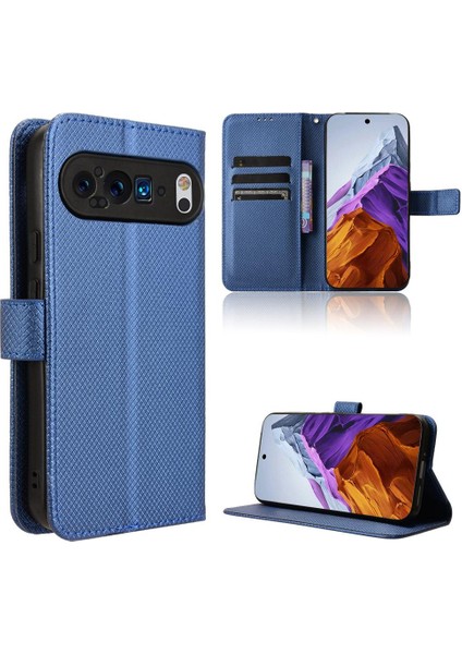 Google Pixel 9 Pro Kart Tutucu Kickstand Manyetik Cüzdan Kapağı Için Kılıf (Yurt Dışından)