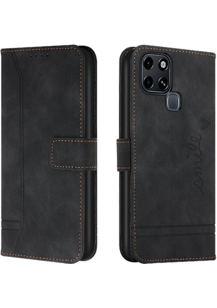 Infinix Akıllı 6 Flip Folio Cüzdan Kart Yuvaları Için Telefon Kılıfı Kapak Pu El (Yurt Dışından)