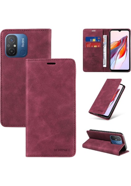 Xiaomi Redmi 11A 4g Pu Deri Folio Cüzdan Koruyucu Manyetik (Yurt Dışından)