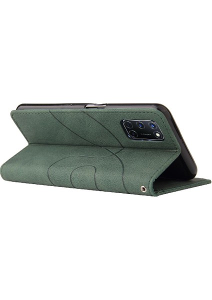 Oppo A92/A72/A52 Kart Yuvası Standı Iki Renkli Dikiş Pu (Yurt Dışından) modelleri