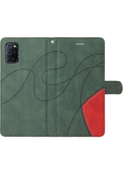 Oppo A92/A72/A52 Kart Yuvası Standı Iki Renkli Dikiş Pu (Yurt Dışından) fırsatları