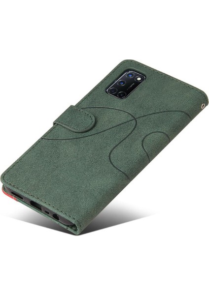 Oppo A92/A72/A52 Kart Yuvası Standı Iki Renkli Dikiş Pu (Yurt Dışından) indirimleri