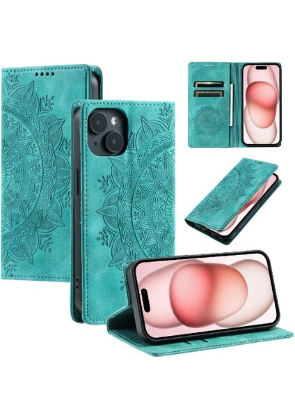 IPhone 13 Için Kılıf Mini Pu Deri Kart Ekleme Yan Toka Çevirme (Yurt Dışından)