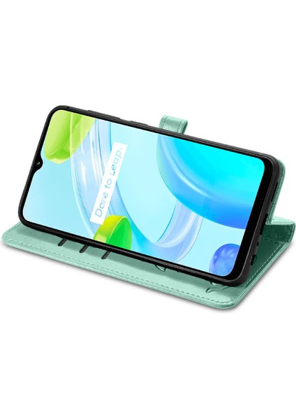 Realme C30 Deri Kılıf Darbeye Karikatür Hayvanlar Için Kılıf Kapak Çevirin (Yurt Dışından) modelleri