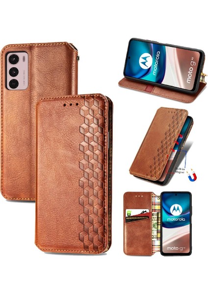 Motorola Moto G42 Flip Kapak Cüzdan Fonksiyonu Moda Tasarım Durumda (Yurt Dışından)