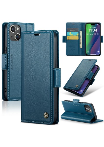 IPhone 15 Artı Anti Dolandırıcılık Kickstand Darbeye Vaka Vaka (Yurt Dışından)