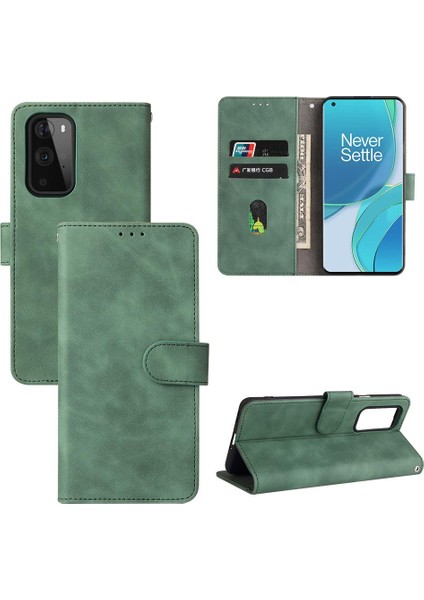 Kart Tutucu Kickstand Tam Koruma Folio ile Oneplus 9 Pro Için Kılıf (Yurt Dışından)