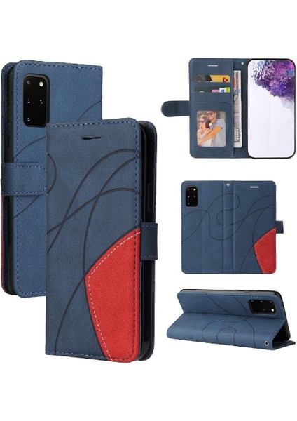 Samsung Galaxy S20 Artı Kart Yuvası Standı ile Iki Renkli Dikiş (Yurt Dışından)