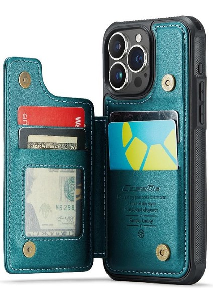 IPhone 15 Için Caseme Cüzdan Durumda Pro Kickstand Pu Deri Kart Tutucu (Yurt Dışından)