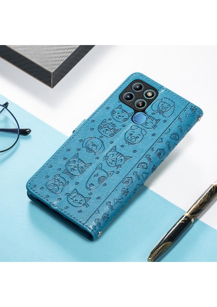 Infinix Akıllı 6 Kılıf Için Kılıf Kısa Kayış Karikatür Hayvanlar Flip (Yurt Dışından)