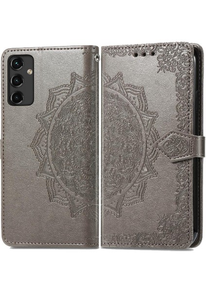 Samsung A14 5g Flip Kapak Darbeye Zarif Desen Deri (Yurt Dışından)