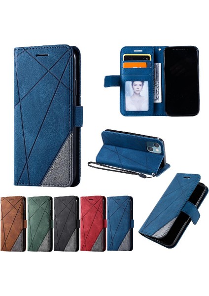 IPhone 13 Için Kılıf Mini Kart Tutucu Kickstand Cüzdan Flip Folio Manyetik (Yurt Dışından)