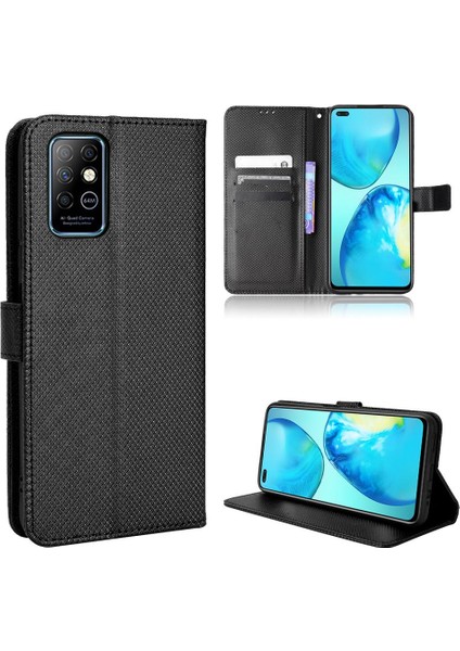 Infinix Not 8 Kapak Için Kılıf Kickstand Manyetik Cüzdan Kart Tutucu (Yurt Dışından)