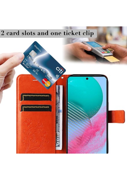 Samsung Galaxy M54 Flip Kickstand Için Kılıf Kart Yuvası Standı ile Darbeye (Yurt Dışından) modelleri